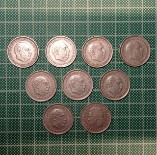 Monedas de 5 pesetas de Franco de 1957