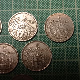 Monedas de 5 pesetas de Franco de 1957