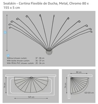 Cortina flexible de ducha