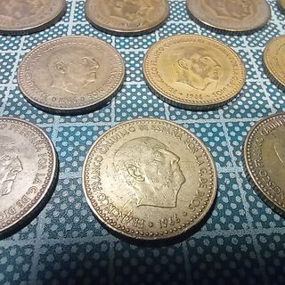 Monedas de 1 PTA Franco 47, 53, 63, 66