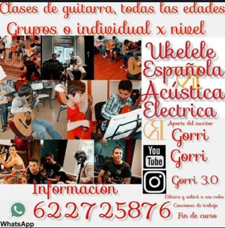 Clases de guitarra, bajo, ukelele..