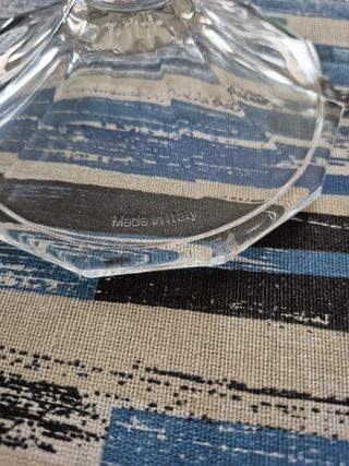 Coppa in cristallo finiture argento