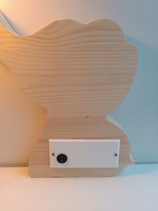 Candeeiro luminária abajur em pinho baby elephant.