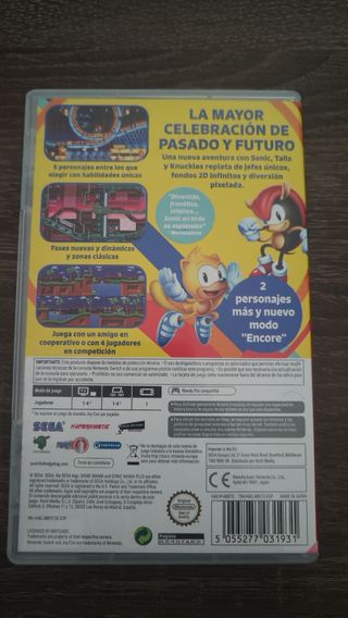Juego switch Sonic manía