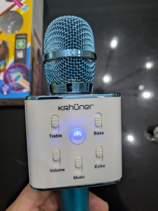 2 Micrófonos de karaoke Azul y otro rosa