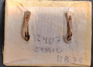 Vintage earrings, gold plated 18 k.
