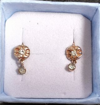Vintage earrings, gold plated 18 k.
