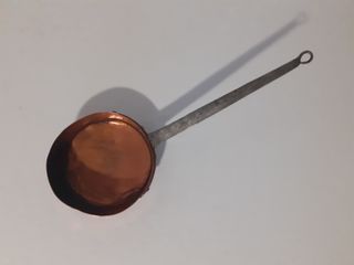 Lote de 3 cazos antiguos de cobre