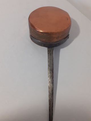 Lote de 3 cazos antiguos de cobre