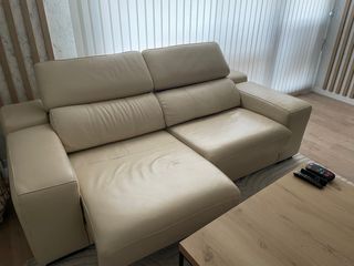 Sofa piel auténtica 3 plazas