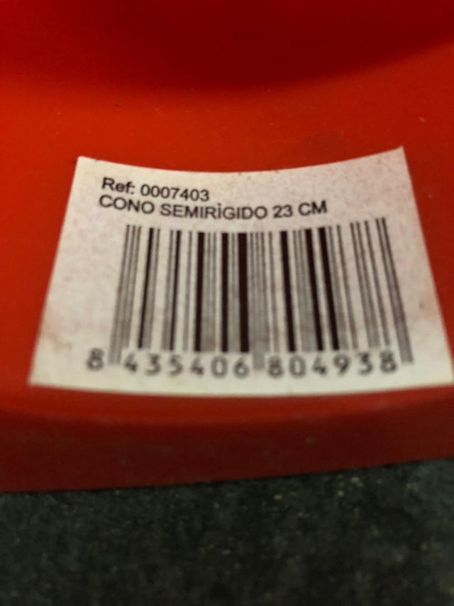 Conos de señalización.