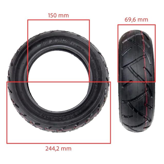 Rueda tubetype 10x3 6 para patinete