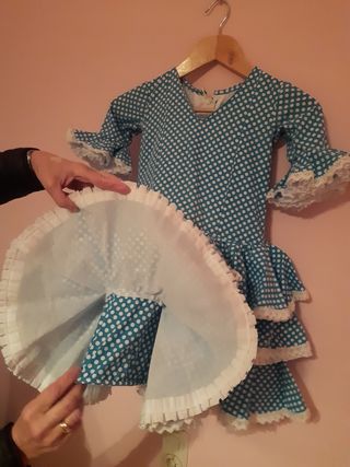 Traje de flamenca de niña corto