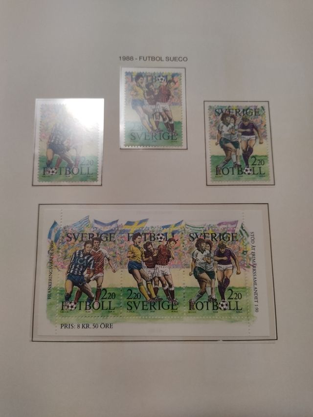 Sellos Suecia mas de 50 hojas de sellos