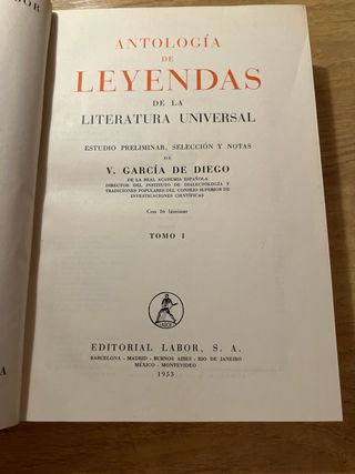 Antologia de Leyendas de la Literatura Universal