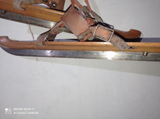 Patines hielo madera holandeses vintage