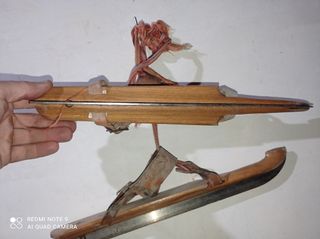 Patines hielo madera holandeses vintage