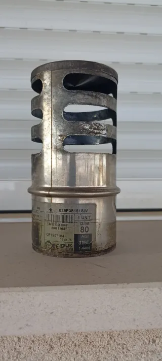 Tubo chimenea estufa pellets.