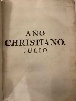 Año cristiano o ejercicios devotos Julio