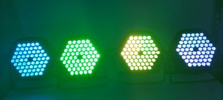 x4 FOCOS PAR 60 LEDS LUZ PLANA DJ LIGHTS