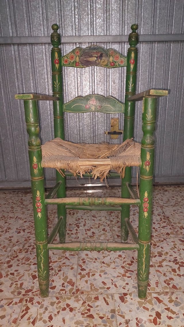 Cadeira alta tipo Sevillana para crianças e bebés