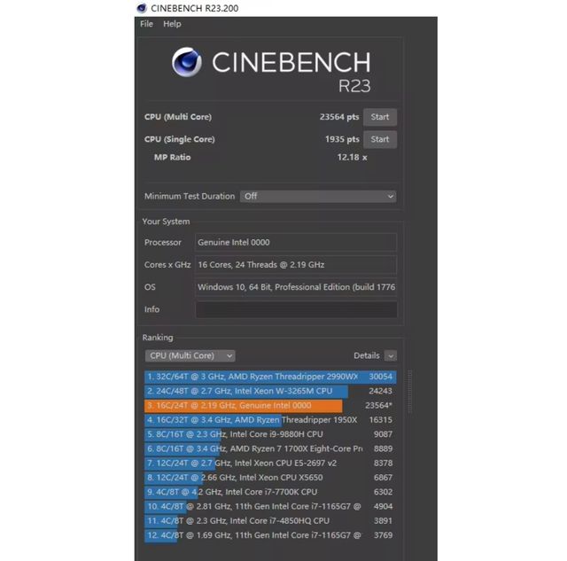 i9 12900hx BGA (como 12900k)
