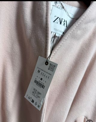 Abrigo rosa Zara mezcla lana manteco ZW collection