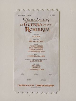 Megaentrada El señor de los anillos