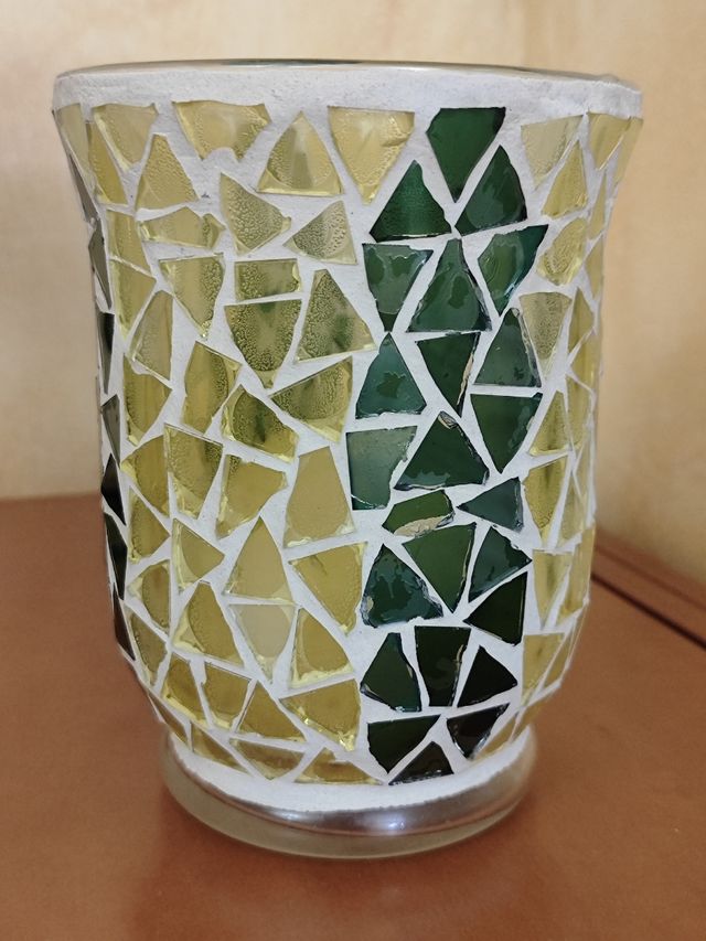 Portavelas mosaico
