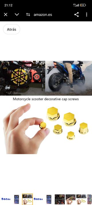 Cubierta tuercas moto
