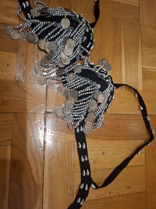 Bikini sujetador niña disfraz monedas