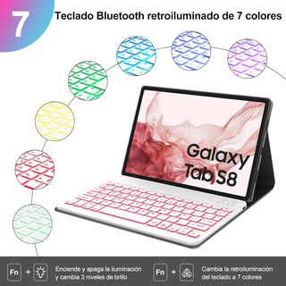 teclado Funda Samsung Galaxy Tab S7/S8 Iveoppe 11