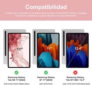 teclado Funda Samsung Galaxy Tab S7/S8 Iveoppe 11