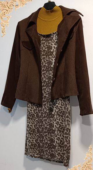 Vestido Zara atigrado