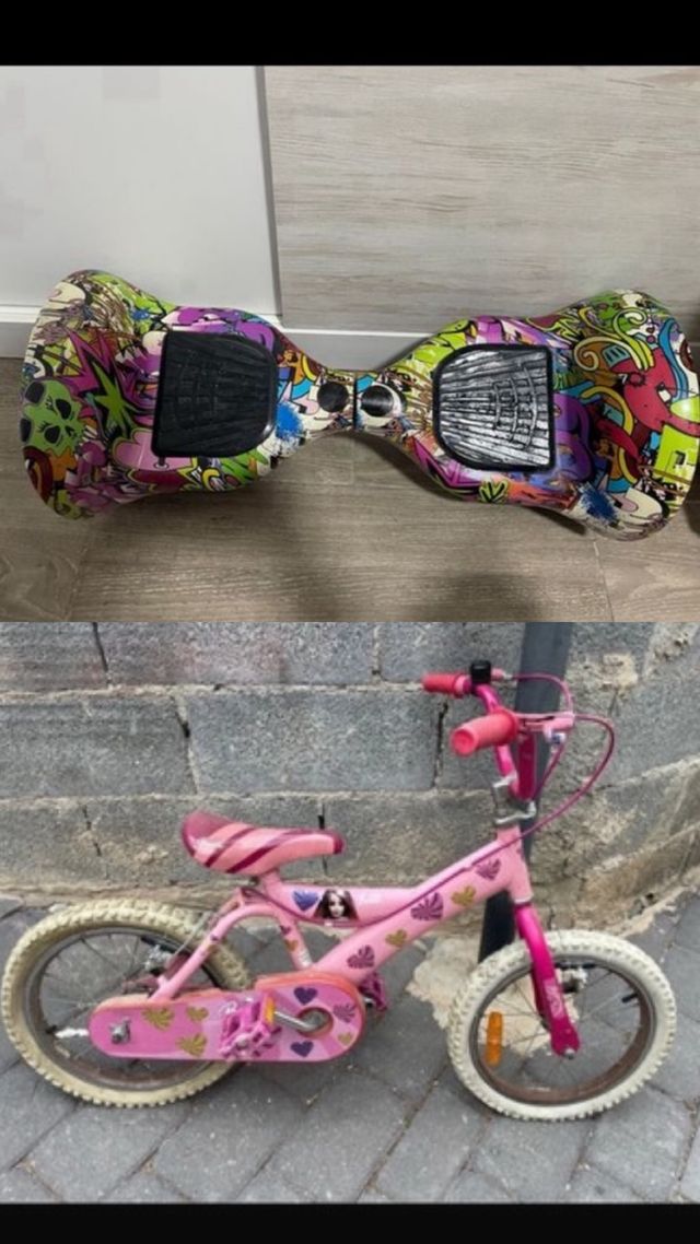 OFERTA patin electrico y bici de niña 