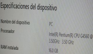 Pc Intel G4560 3,50GHz con gráfica Nvidia GT 1030