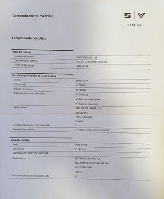 SEAT Ateca REVISION RECIÉN HECHA