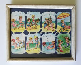 Cuadros infantiles de cromos años 70