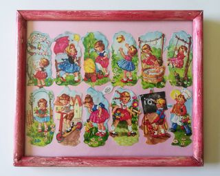Cuadros infantiles de cromos años 70