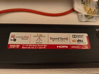 Barra sonido LG 220w wireless