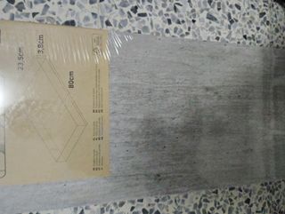 Estantes baldas 80x23,5x3,8 color gris hasta 10 kg