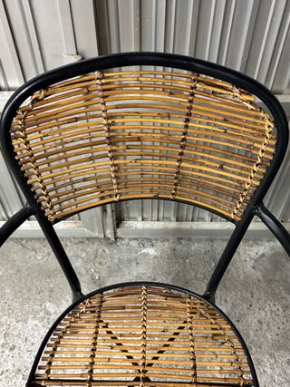 Silla jardín bambú con cojín