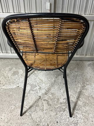 Silla jardín bambú con cojín