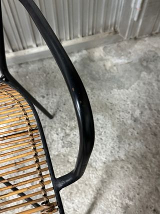 Silla jardín bambú con cojín