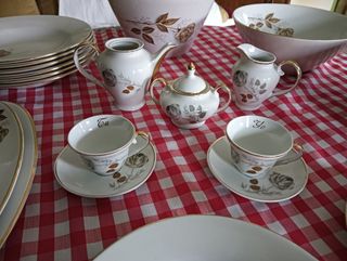 Vajilla vintage rosas