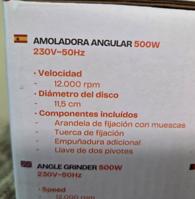 AMOLADORA Y SIERRA DE CALAR NUEVA