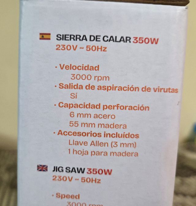 AMOLADORA Y SIERRA DE CALAR NUEVA