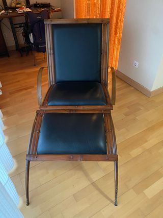 Sillón lectores con reposapies