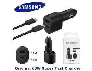 CARGADOR SAMSUNG ORIGINL PARA COCHE 45W+15W+CABLE