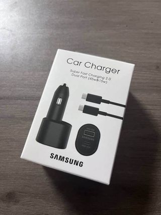CARGADOR SAMSUNG ORIGINL PARA COCHE 45W+15W+CABLE